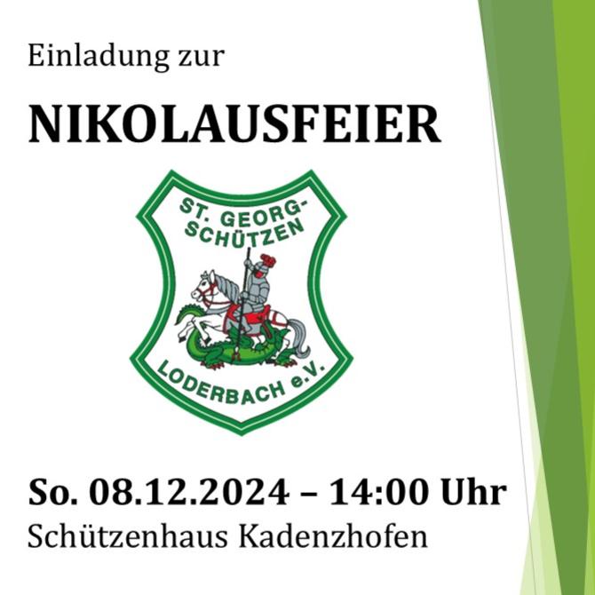 Nikolausfeier am 08.12.2024 ab 14:00 Uhr