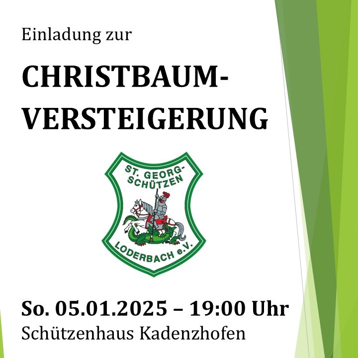 Christbaumversteigerung am 05.01.2025 ab 19:00 Uhr